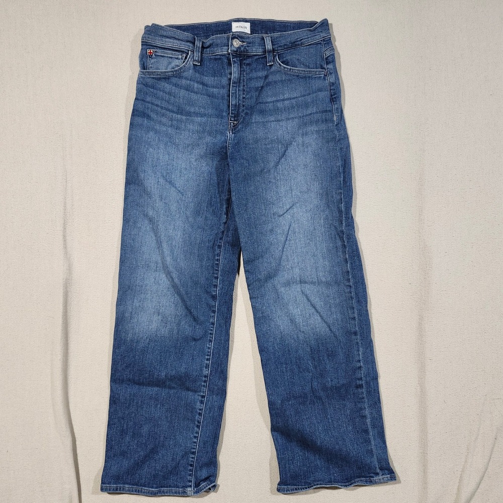 Hudson Rosalie High Rise Wide Leg Jeans Medium Wash Size 31 GBJRUD7575 Stretch